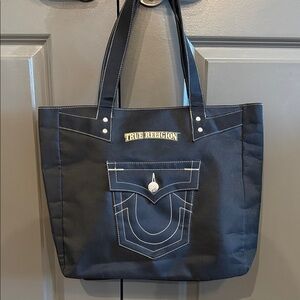 True Religion Black Tote Bag